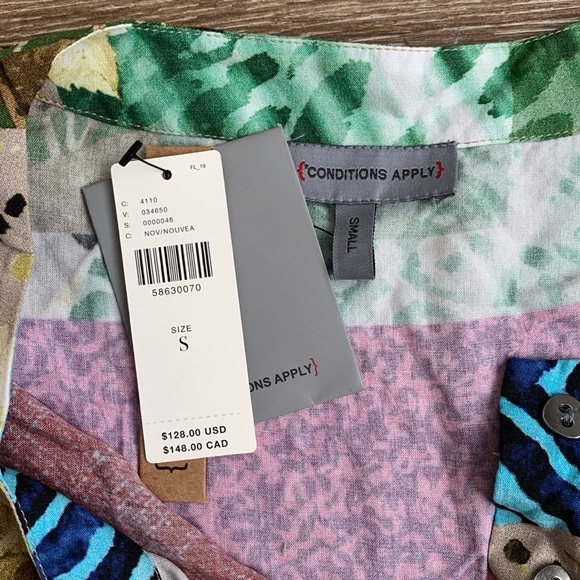 Anthropologie Conditions Apply Risa Floral Tunic Top - Picture 6 of 7